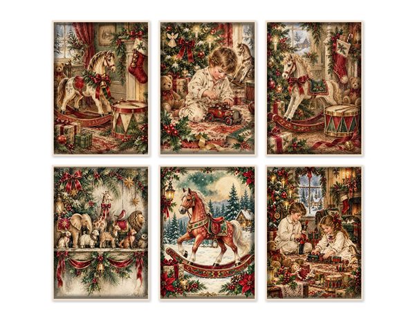 Vintage Christmas Morning Junk Journal Kit: Printable Papers, Cards, Tags (Digital Download) — image 54