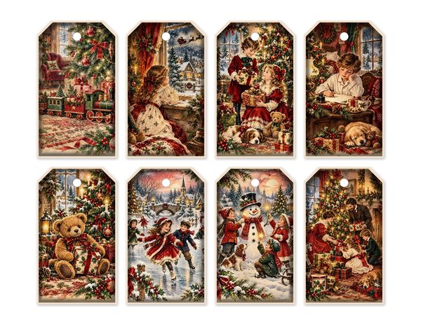 Vintage Christmas Morning Junk Journal Kit: Printable Papers, Cards, Tags (Digital Download) — image 55