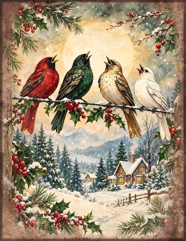 Twelvetide Junk Journal Kit: Printable Pages, Cards, Tags and Ephemera - Christmastide - Commercial Use — image 6