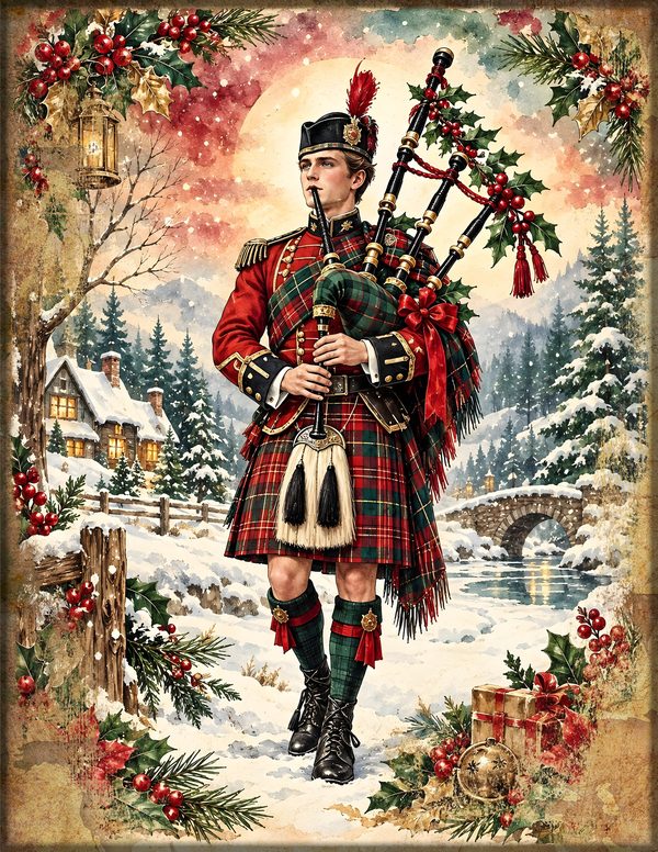 Twelvetide Junk Journal Kit: Printable Pages, Cards, Tags and Ephemera - Christmastide - Commercial Use — image 9