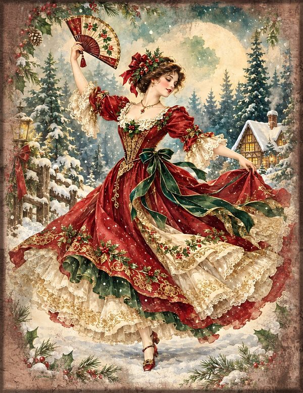 Twelvetide Junk Journal Kit: Printable Pages, Cards, Tags and Ephemera - Christmastide - Commercial Use — image 10
