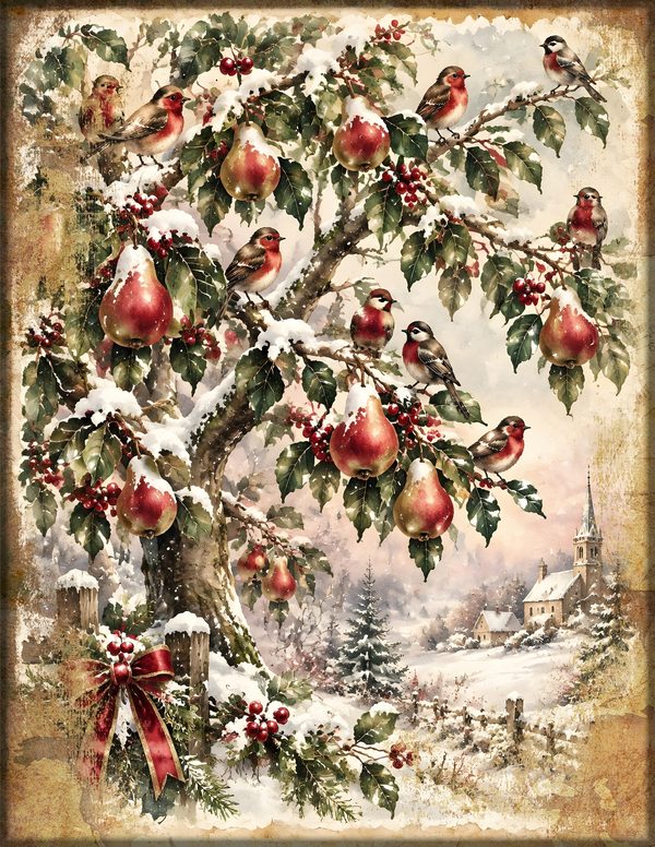 Twelvetide Junk Journal Kit: Printable Pages, Cards, Tags and Ephemera - Christmastide - Commercial Use — image 13
