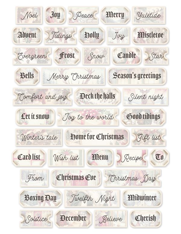Twelvetide Junk Journal Kit: Printable Pages, Cards, Tags and Ephemera - Christmastide - Commercial Use — image 58