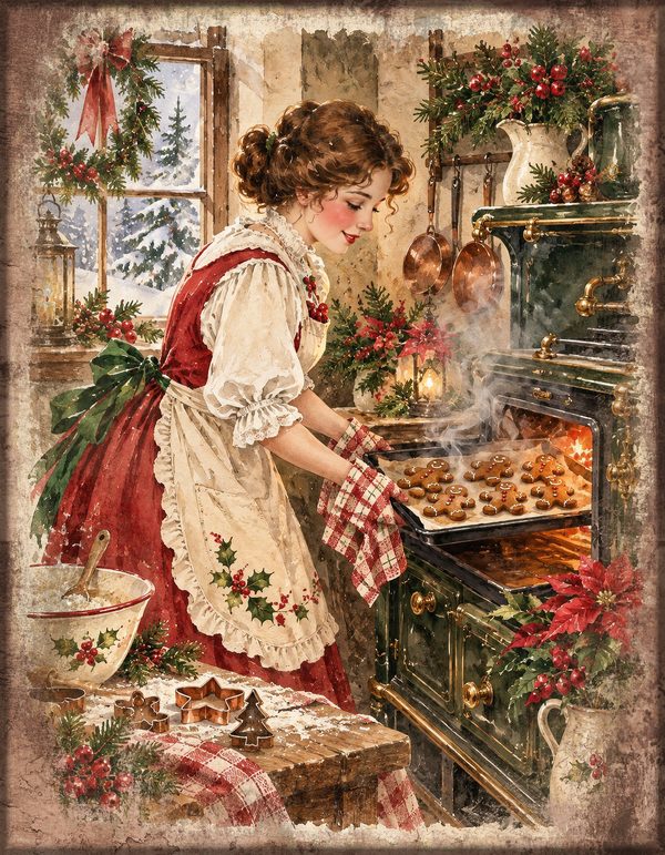 Baking Junk Journal Kit: Printable Pages, Cards, Tags and Ephemera - Gingerbread Kitchen - Commercial Use — image 2