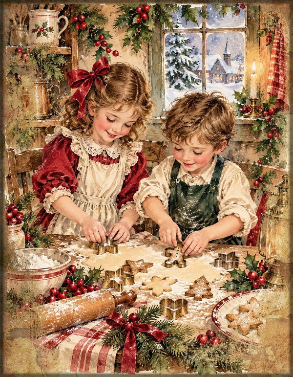 Baking Junk Journal Kit: Printable Pages, Cards, Tags and Ephemera - Gingerbread Kitchen - Commercial Use — image 5