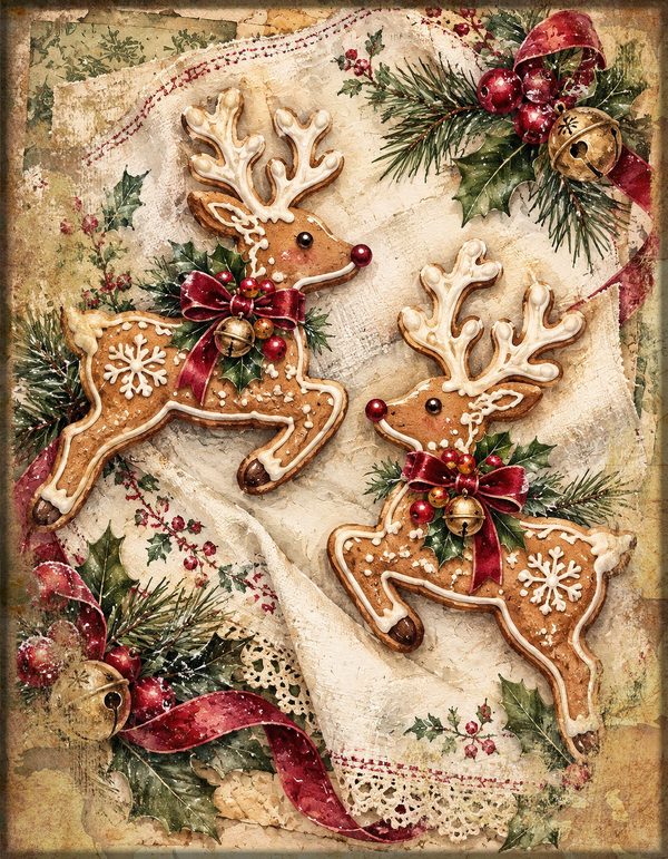 Baking Junk Journal Kit: Printable Pages, Cards, Tags and Ephemera - Gingerbread Kitchen - Commercial Use — image 11