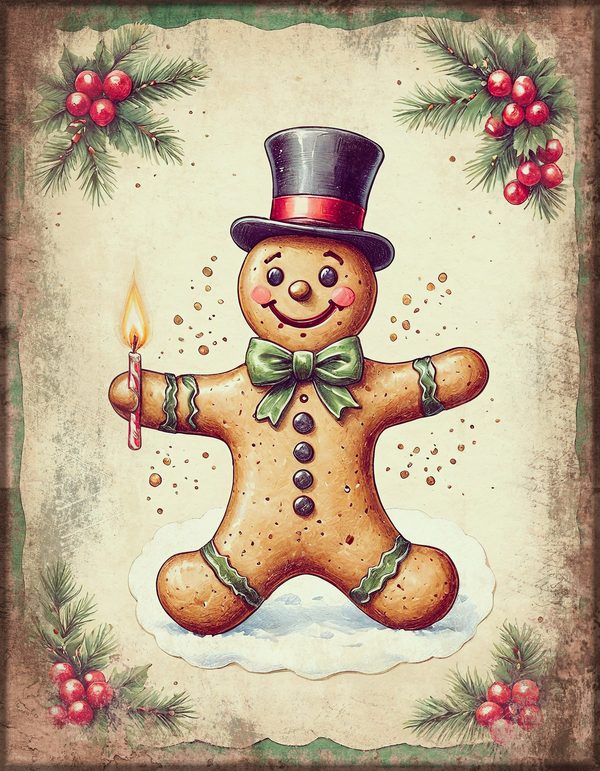 Baking Junk Journal Kit: Printable Pages, Cards, Tags and Ephemera - Gingerbread Kitchen - Commercial Use — image 12