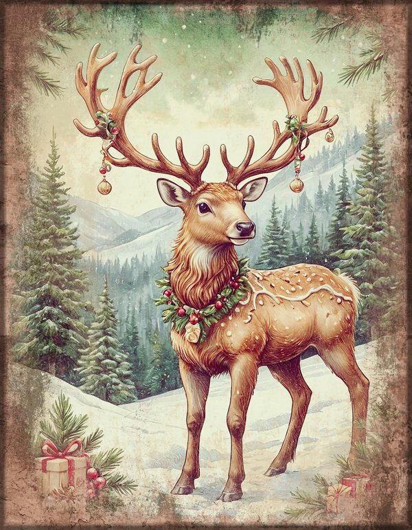 Christmas Junk Journal Kit: Printable Pages, Cards, Tags and Ephemera - Father Christmas - Commercial Use — image 3