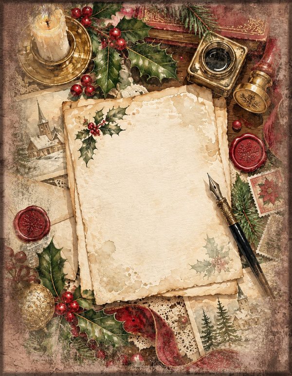 Christmas Junk Journal Kit: Printable Pages, Cards, Tags and Ephemera - Father Christmas - Commercial Use — image 4