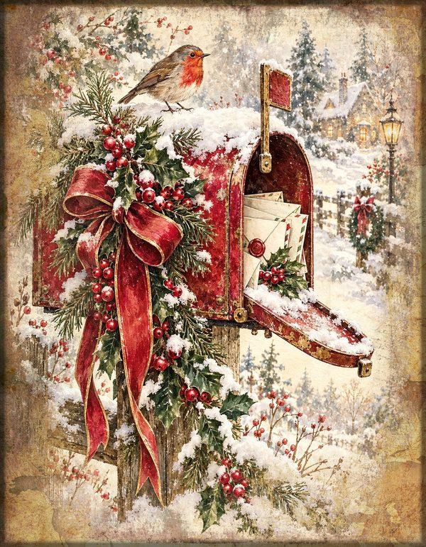 Christmas Junk Journal Kit: Printable Pages, Cards, Tags and Ephemera - Father Christmas - Commercial Use — image 5
