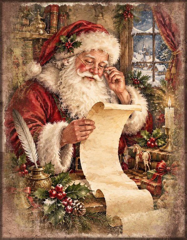 Christmas Junk Journal Kit: Printable Pages, Cards, Tags and Ephemera - Father Christmas - Commercial Use — image 11