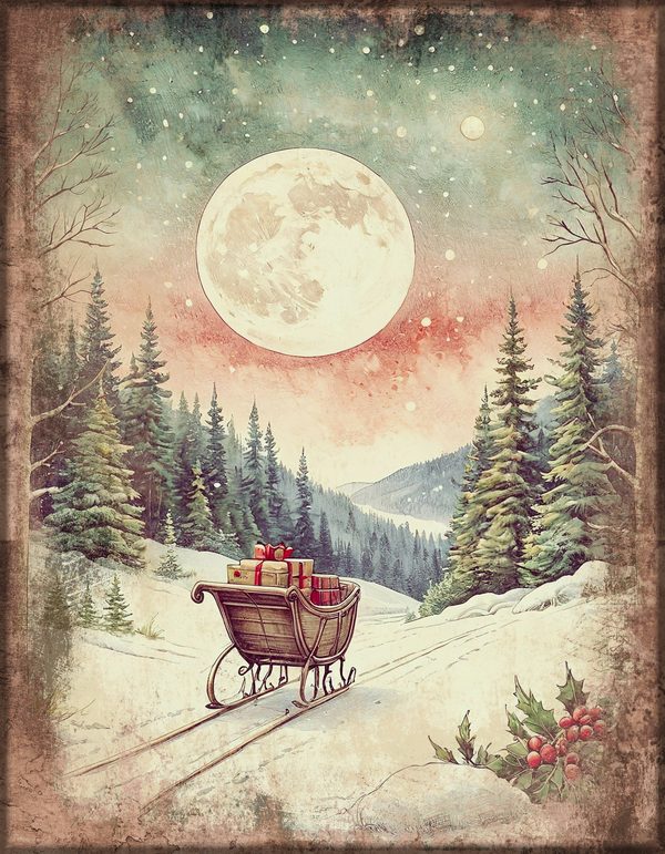 Christmas Junk Journal Kit: Printable Pages, Cards, Tags and Ephemera - Father Christmas - Commercial Use — image 13