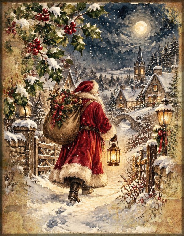 Christmas Junk Journal Kit: Printable Pages, Cards, Tags and Ephemera - Father Christmas - Commercial Use — image 22
