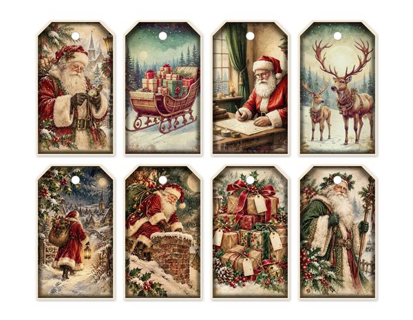Christmas Junk Journal Kit: Printable Pages, Cards, Tags and Ephemera - Father Christmas - Commercial Use — image 54