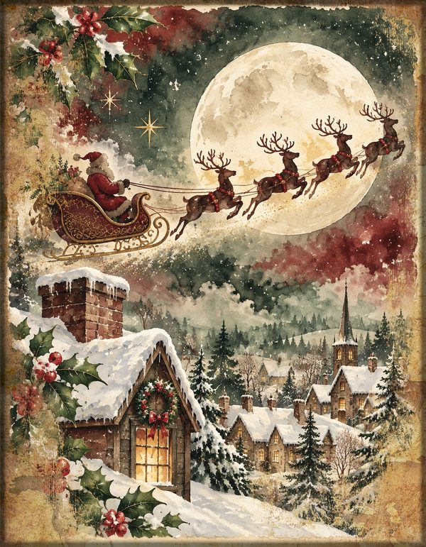 Junk Journal Kit: Printable Pages, Cards, Tags and Ephemera - Victorian Christmas - Commercial Use — image 6