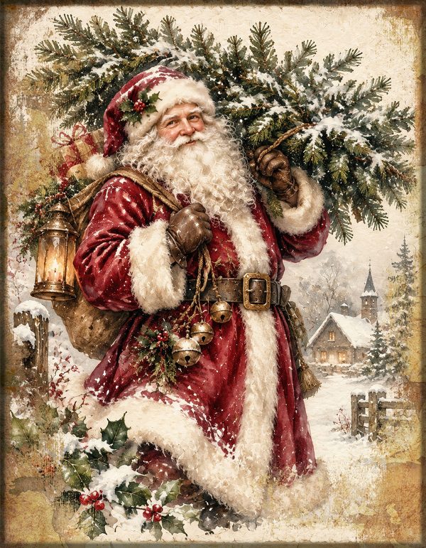 Junk Journal Kit: Printable Pages, Cards, Tags and Ephemera - Victorian Christmas - Commercial Use — image 8