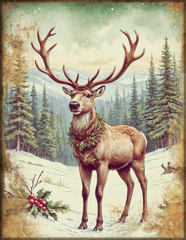 Junk Journal Kit: Printable Pages, Cards, Tags and Ephemera - Victorian Christmas - Commercial Use — image 10