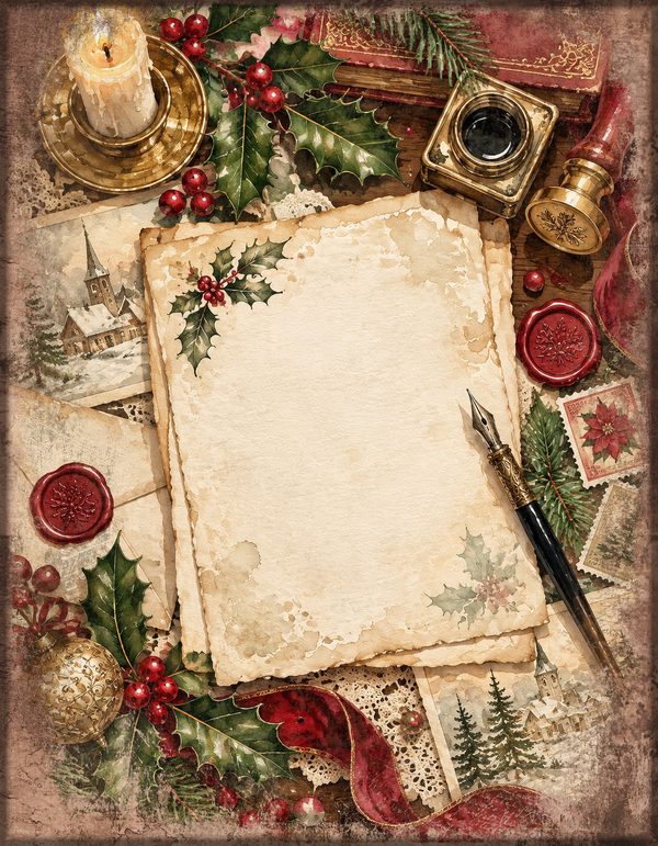 Junk Journal Kit: Printable Pages, Cards, Tags and Ephemera - Victorian Christmas - Commercial Use — image 27