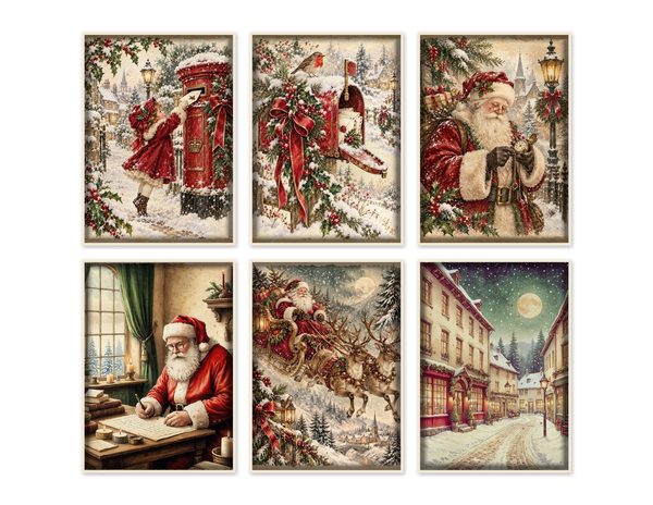Junk Journal Kit: Printable Pages, Cards, Tags and Ephemera - Victorian Christmas - Commercial Use — image 65