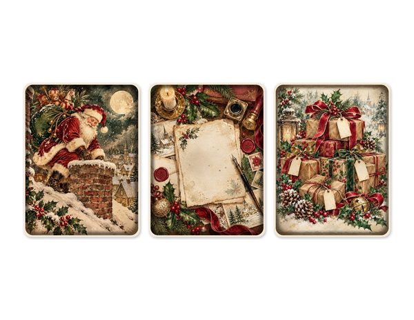 Junk Journal Kit: Printable Pages, Cards, Tags and Ephemera - Victorian Christmas - Commercial Use — image 67