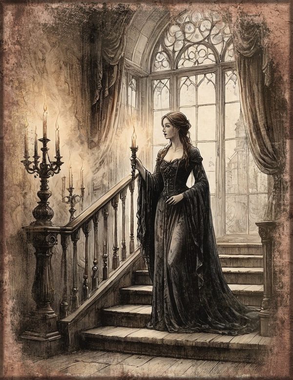 Junk Journal Papers: Printable Vintage Pages - Gothic Manor - Commercial Use — image 29