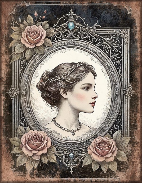 Junk Journal Papers: Printable Vintage Pages - Gothic Raven and Rose - Commercial Use — image 61