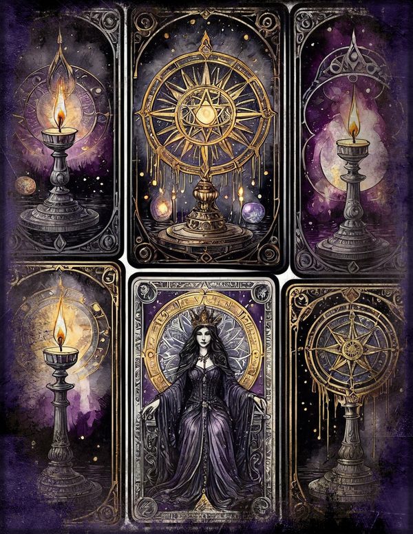 Junk Journal Papers: Printable Vintage Pages - Gothic Seance - Commercial Use — image 18