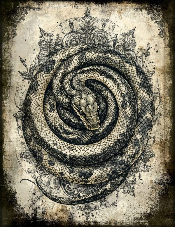 Junk Journal Papers: Printable Vintage Pages - Gothic Bestiary - Commercial Use — image 13