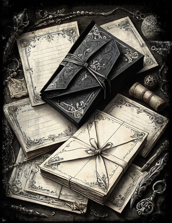 Junk Journal Papers: Printable Vintage Pages - Memento Mori - Commercial Use — image 3