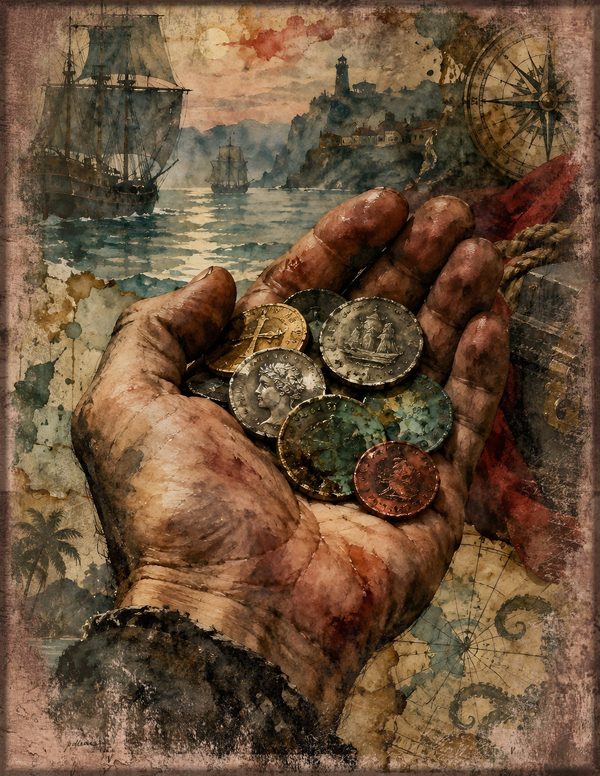 Treasure Chest Junk Journal Kit: Digital Scrapbook Paper - Pirates and Privateers - Commercial Use — image 18
