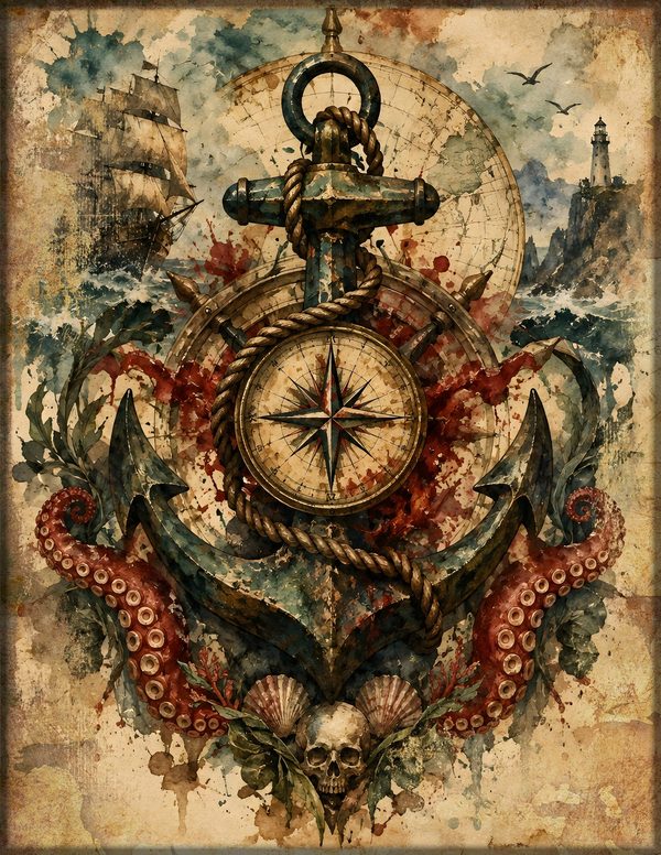 Treasure Chest Junk Journal Kit: Digital Scrapbook Paper - Pirates and Privateers - Commercial Use — image 19