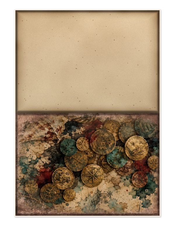 Treasure Chest Junk Journal Kit: Digital Scrapbook Paper - Pirates and Privateers - Commercial Use — image 22