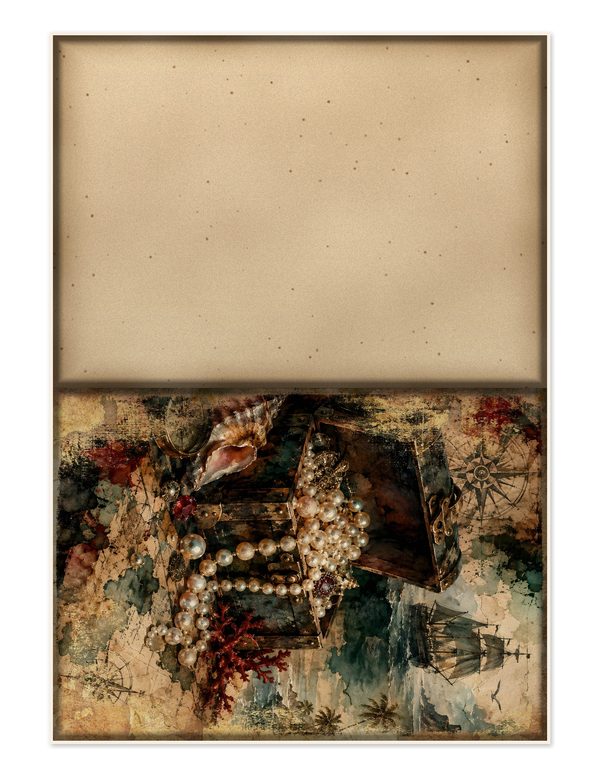 Treasure Chest Junk Journal Kit: Digital Scrapbook Paper - Pirates and Privateers - Commercial Use — image 25