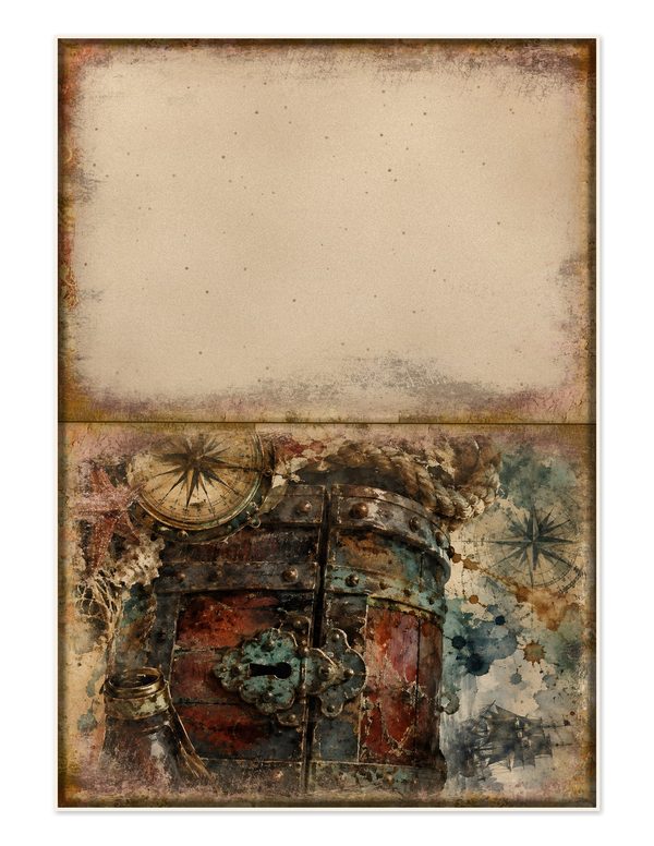 Treasure Chest Junk Journal Kit: Digital Scrapbook Paper - Pirates and Privateers - Commercial Use — image 26