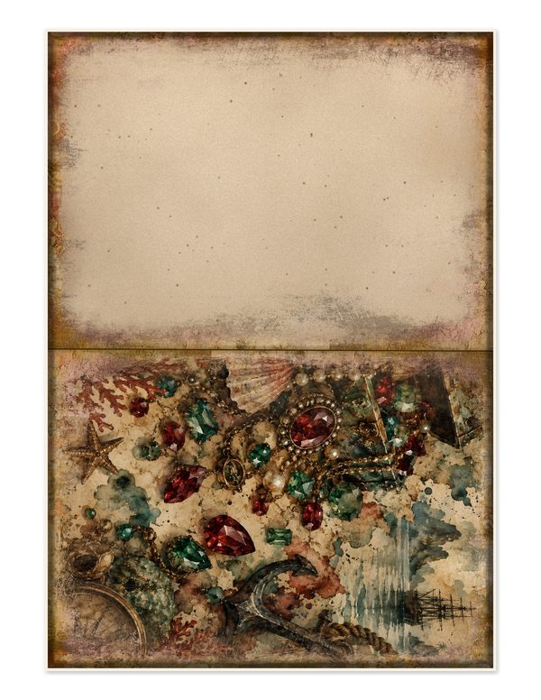 Treasure Chest Junk Journal Kit: Digital Scrapbook Paper - Pirates and Privateers - Commercial Use — image 27