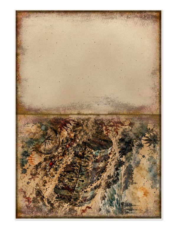 Treasure Chest Junk Journal Kit: Digital Scrapbook Paper - Pirates and Privateers - Commercial Use — image 28