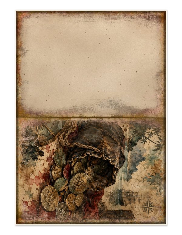 Treasure Chest Junk Journal Kit: Digital Scrapbook Paper - Pirates and Privateers - Commercial Use — image 29