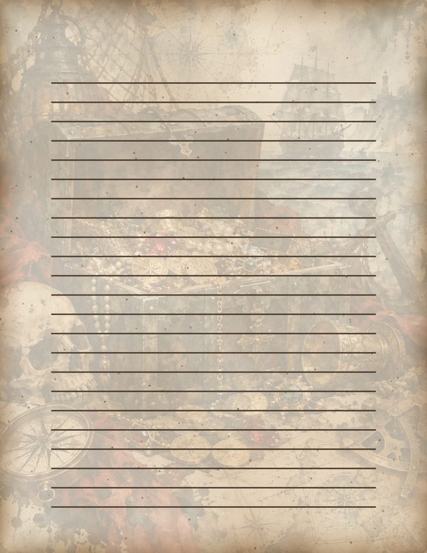 Treasure Chest Junk Journal Kit: Digital Scrapbook Paper - Pirates and Privateers - Commercial Use — image 54