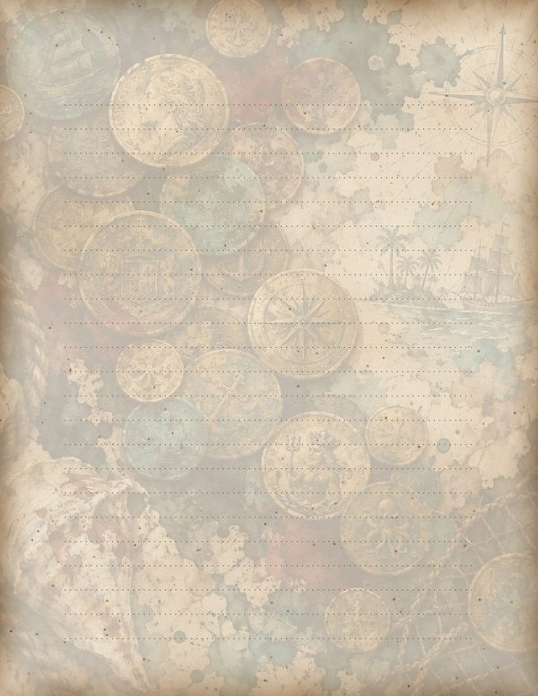 Treasure Chest Junk Journal Kit: Digital Scrapbook Paper - Pirates and Privateers - Commercial Use — image 55