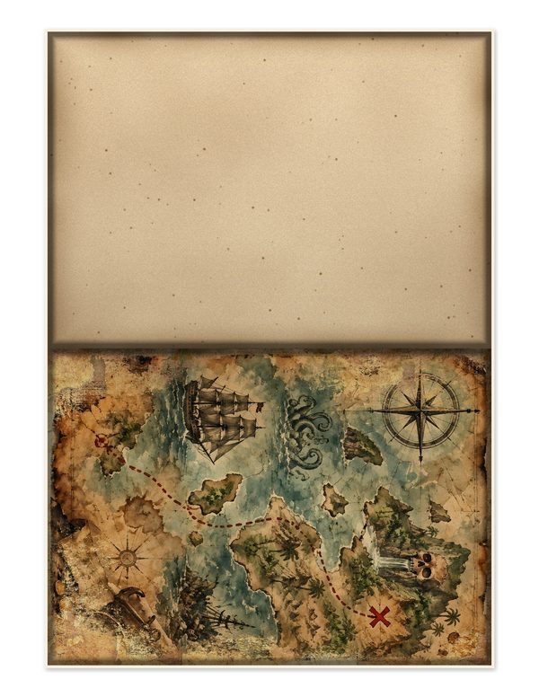 Treasure Maps Junk Journal Kit: Digital Scrapbook Paper - Pirates and Privateers - Commercial Use — image 21