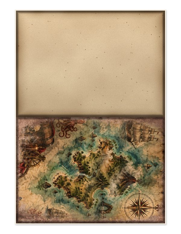 Treasure Maps Junk Journal Kit: Digital Scrapbook Paper - Pirates and Privateers - Commercial Use — image 22