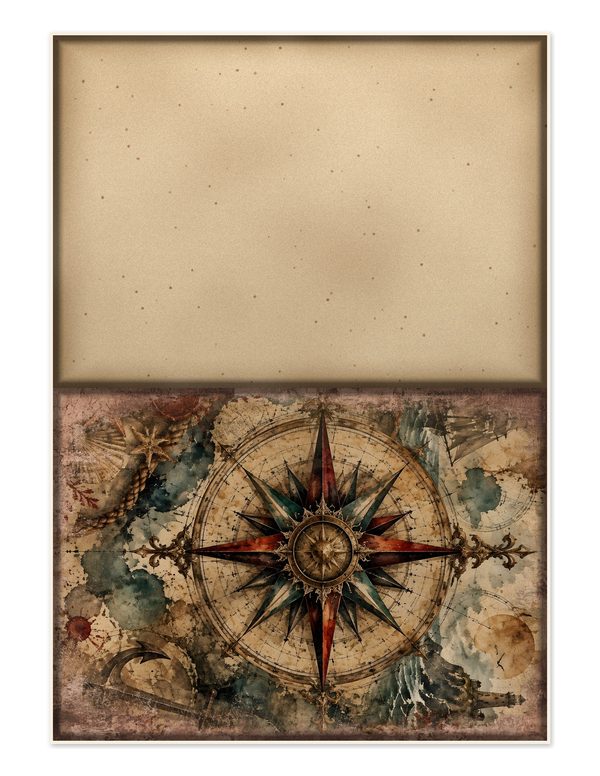 Treasure Maps Junk Journal Kit: Digital Scrapbook Paper - Pirates and Privateers - Commercial Use — image 24