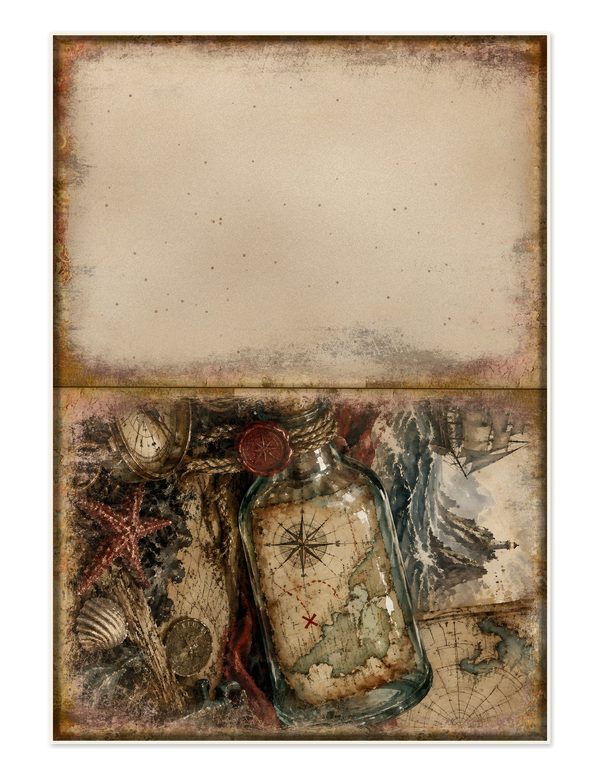 Treasure Maps Junk Journal Kit: Digital Scrapbook Paper - Pirates and Privateers - Commercial Use — image 30