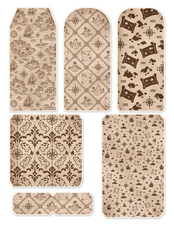 Treasure Maps Junk Journal Kit: Digital Scrapbook Paper - Pirates and Privateers - Commercial Use — image 44