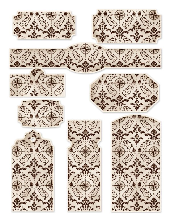 Treasure Maps Junk Journal Kit: Digital Scrapbook Paper - Pirates and Privateers - Commercial Use — image 47