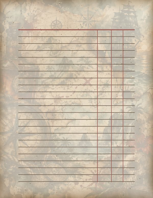 Treasure Maps Junk Journal Kit: Digital Scrapbook Paper - Pirates and Privateers - Commercial Use — image 58