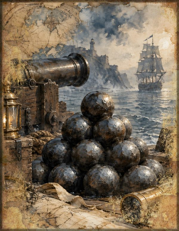 Cannons and Cutlasses Junk Journal Kit: Scrapbook Paper - Pirates and Privateers - Commercial Use — image 3