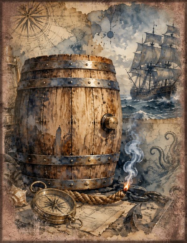 Cannons and Cutlasses Junk Journal Kit: Scrapbook Paper - Pirates and Privateers - Commercial Use — image 18