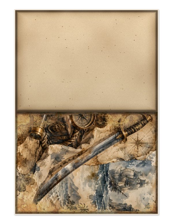 Cannons and Cutlasses Junk Journal Kit: Scrapbook Paper - Pirates and Privateers - Commercial Use — image 21