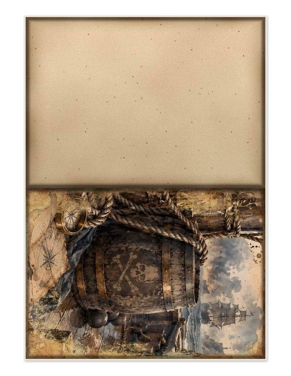Cannons and Cutlasses Junk Journal Kit: Scrapbook Paper - Pirates and Privateers - Commercial Use — image 25